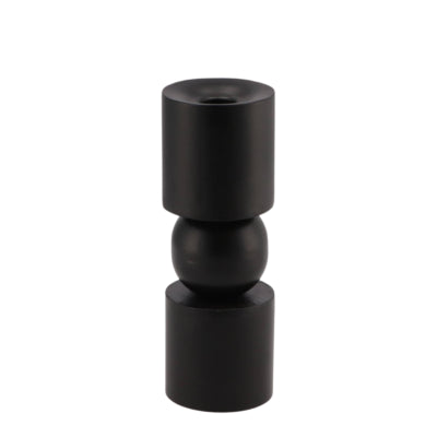 Candeliere Daan in legno curvato dobra nero 18 cm | 4 pezzi