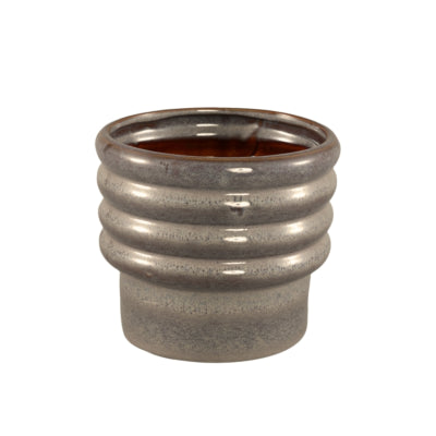 Ptmd macetero melisa ceramica xs taupe 11 cm | 12 piezas