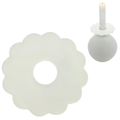 Anillo para velas Stjernsund flor de loua blanco brillo 9,3 cm | 24 piezas