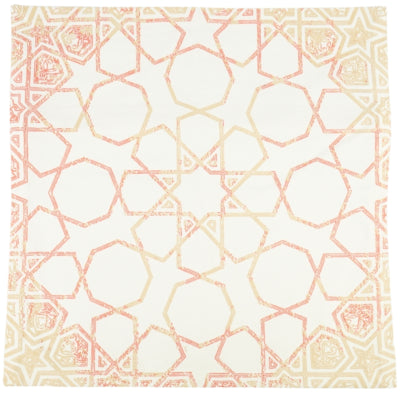 Funda de cojín de comercio justo beige oriental 45 x 45 cm | 12 piezas