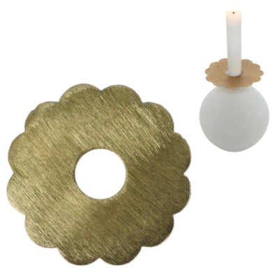 Anello per candela Stjernsund loua fiore color ottone 9,3 cm | 24 pezzi