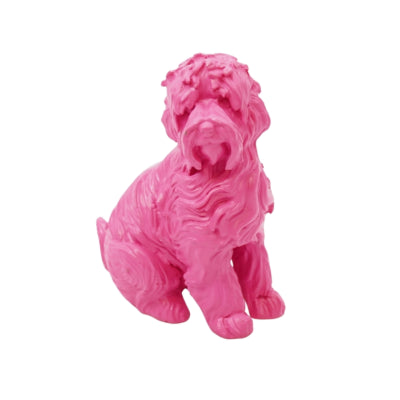 Housevitamin estatua perro labradoodle rosa 10,5 cm | 8 piezas