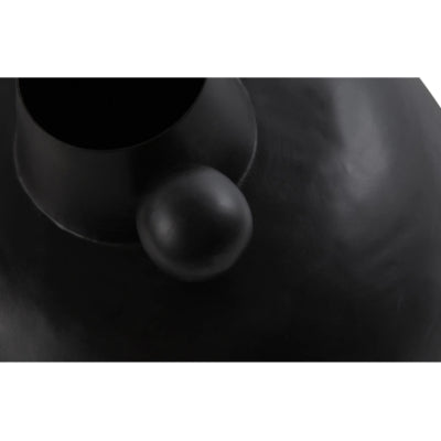 Jarrón de madera kita negro 22 cm | 3 piezas