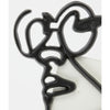 Light living wanddecoratie face zwart 35 cm | 6 stuks