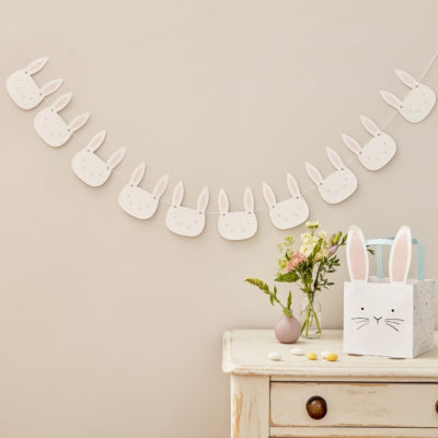 Ginger ray slinger bunny wit roze 2 m | 20 stuks