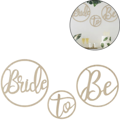 Ginger ray hangdecoratie bride to be 35 cm set van 3 | 10 stuks