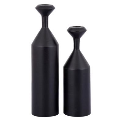 Ptmd candeliere yanou l alluminio nero 29 cm | 4 pezzi