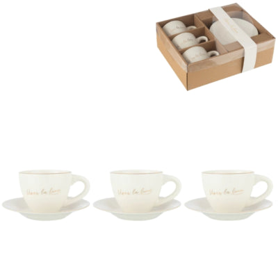 Tazzina espresso J-line con piattino 15 cm set da 6 | 4 pezzi