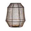 Ptmd windlicht justy m zwart goudkleurig 32 cm | 2 stuks