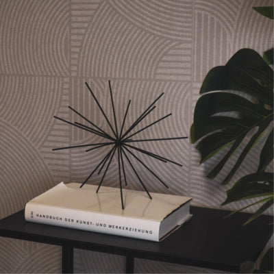 Ornamento Housevitamin Fuochi d'artificio in metallo nero 25 cm | 12 pezzi