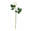 Flor artificial rosa seda blanca 59 cm | 12 piezas