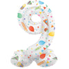 Folat folieballon staand 9 joyful party 41 cm | 20 stuks