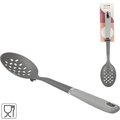 Cuchara de servir Sola perforada gris 33 cm | 48 piezas