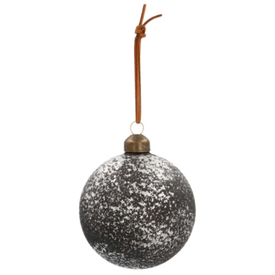 Ngk kerstbal robuust glas mat zwart 8 cm | 24 stuks