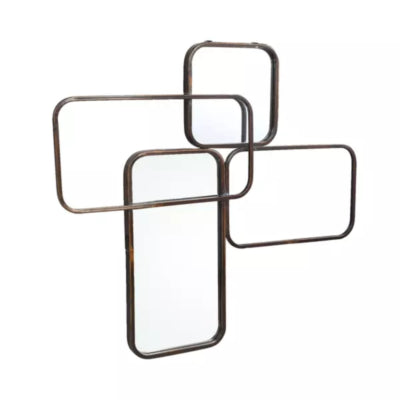 Specchio Ptmd struttura in ferro feron rettangoli 84 cm | 2 pezzi