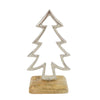 Figurina abete su base in legno di mango 17 cm | 12 pezzi