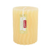Profissimo (r) candela a colonna con scanalature giallo 6,8 x 10 cm | 12 pezzi