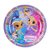 Wegwerp bordjes shimmer shine papier 8 stuks | 30 stuks