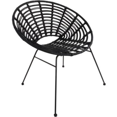Sedia da soggiorno Lesli vero nero 77 cm | 4 pezzi