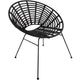 Sillón de estar Lesli vero negro 77 cm | 4 piezas