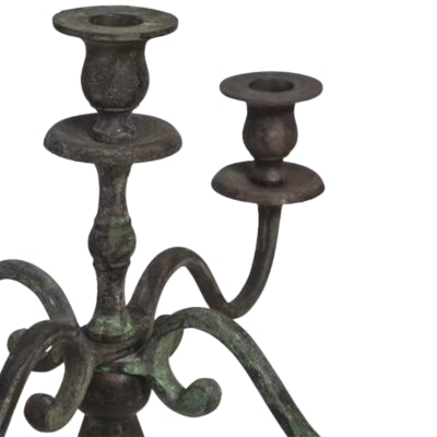 Candeliere classico in alluminio aspetto anticato 78 cm | 4 pezzi