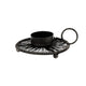 Portacandela Daan in legno curvato ariana nero 12 cm | 12 pezzi