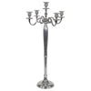 Candelero clásico aluminio color plata 144 cm | 2 piezas