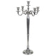 Candeliere classico in alluminio color argento 144 cm | 2 pezzi