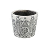 Ptmd bloempot beire s deco print zwart wit 10 cm | 12 stuks