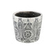 Ptmd bloempot beire s deco print zwart wit 10 cm | 12 stuks