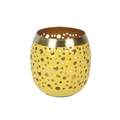 Portavelas Countryfield anjana s amarillo 8 cm | 8 piezas