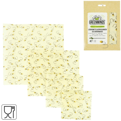 Greenminds foglio di cera d'api 33 cm set da 4 | 8 pezzi