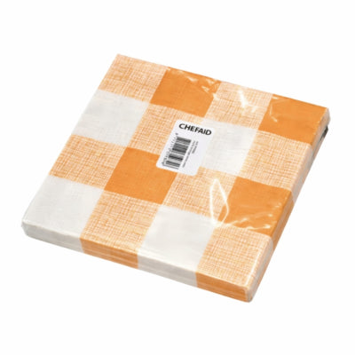 Servilletas naranja blanco 33 x 33 cm 20 piezas | 36 piezas