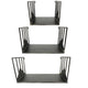 Appendiabiti da parete in metallo nero 52 cm set da 3 | 2 pezzi