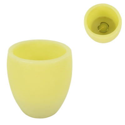 Candela di cera con tealight giallo 11 x 12 cm | 12 pezzi