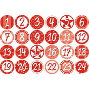 Adventskalender cadeauset diy rood 26 cm | 24 stuks - afbeelding 2