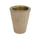 Portacandela tiffany beige color oro 11,5 cm | 10 pezzi