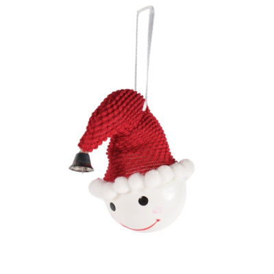 Ciondolo pupazzo di neve con cappello 12 cm | 48 pezzi