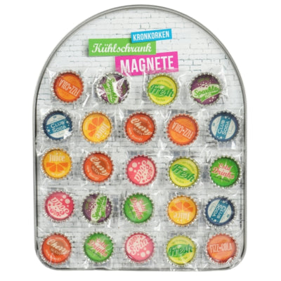Tapa corona magnética 3,5 cm 8 surtidos | 48 piezas