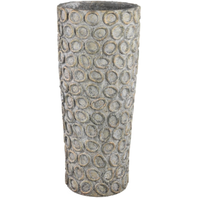 Ptmd vaso in cemento con cerchi ginte xl 70 cm | 2 pezzi