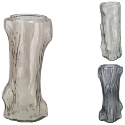 Daan vaso in legno curvato albero grigio 26 cm 3 assortiti | 12 pezzi