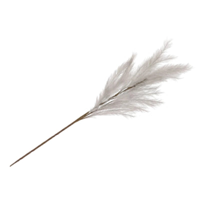Daan rama artificial de madera curvada plumas gris plata 100 cm | 12 piezas