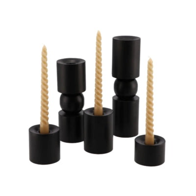 Daan kromhout kandelaar dobra zwart 7 cm | 12 stuks