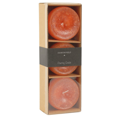Countryfield vela flotante bollie naranja 7 cm juego de 3 | 12 piezas