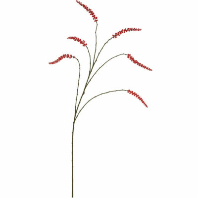 Daan rama artificial de madera curvada bayas rojas 115 cm | 12 piezas