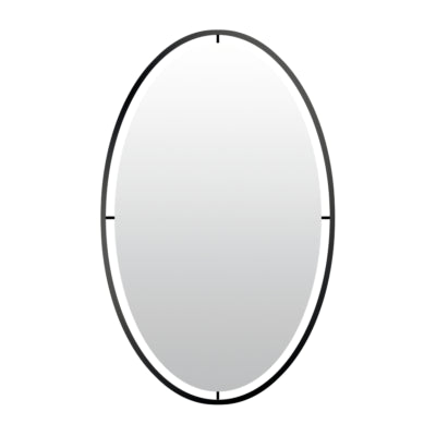 Espejo de pared Len-fra salem negro 60 cm | 2 piezas