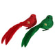 Daan Benthout Bird on Clip Shine Bird Rosso Verde 16 cm Set da 2 | 12 pezzi