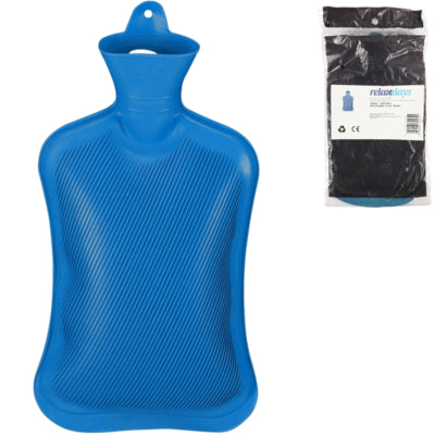 Borsa dell'acqua calda Relaxdays blu 2 l | 6 pezzi