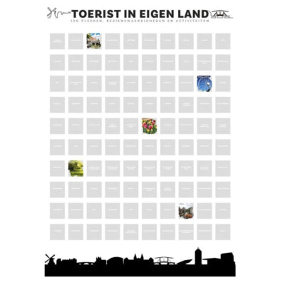 Poster da grattare Senza turista nel tuo paese 80 cm | 12 pezzi
