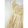 Wanddecoratie raffia button duo cirkel 80 cm | 24 stuks